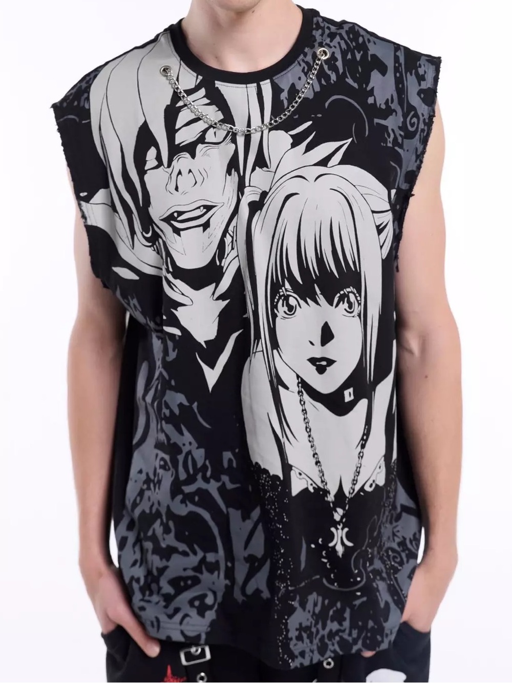 Unisex Death Note Misa & Rem Filigree Chain Muscle Tank Top Hot Topic